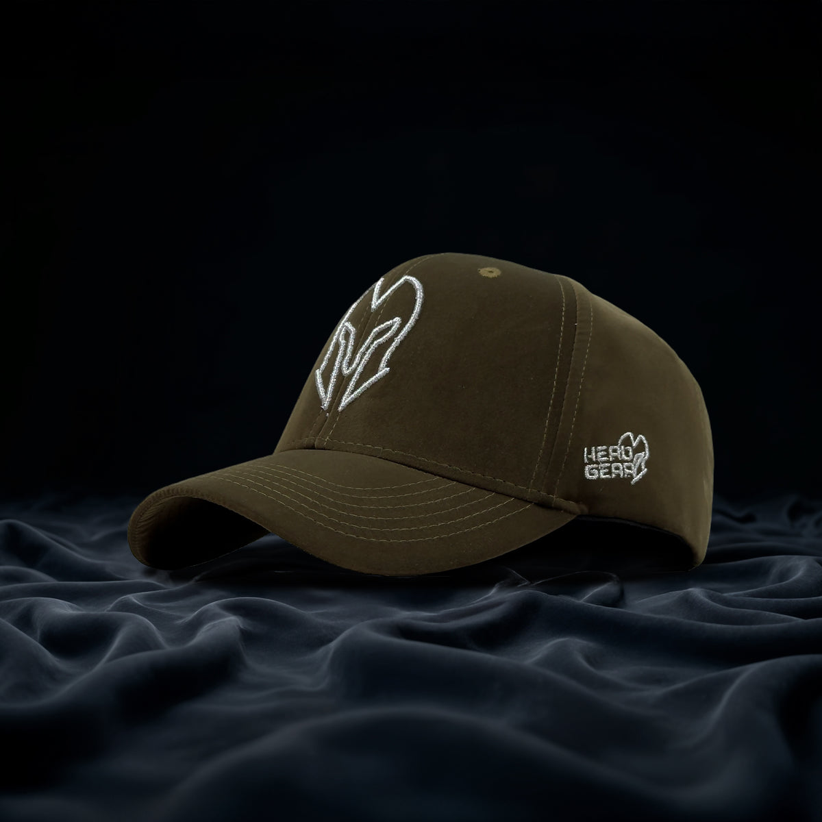 HEAD GEAR SILVER DARK GREEN VELVET LIMITED EDITION CAP
