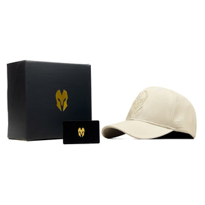 HEAD GEAR OFF-WHITE FAUX LEATHER LIMITED EDITION CAP