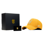 HEAD GEAR SILVER YELLOW SUEDE CORD LIMITED EDITION CAP