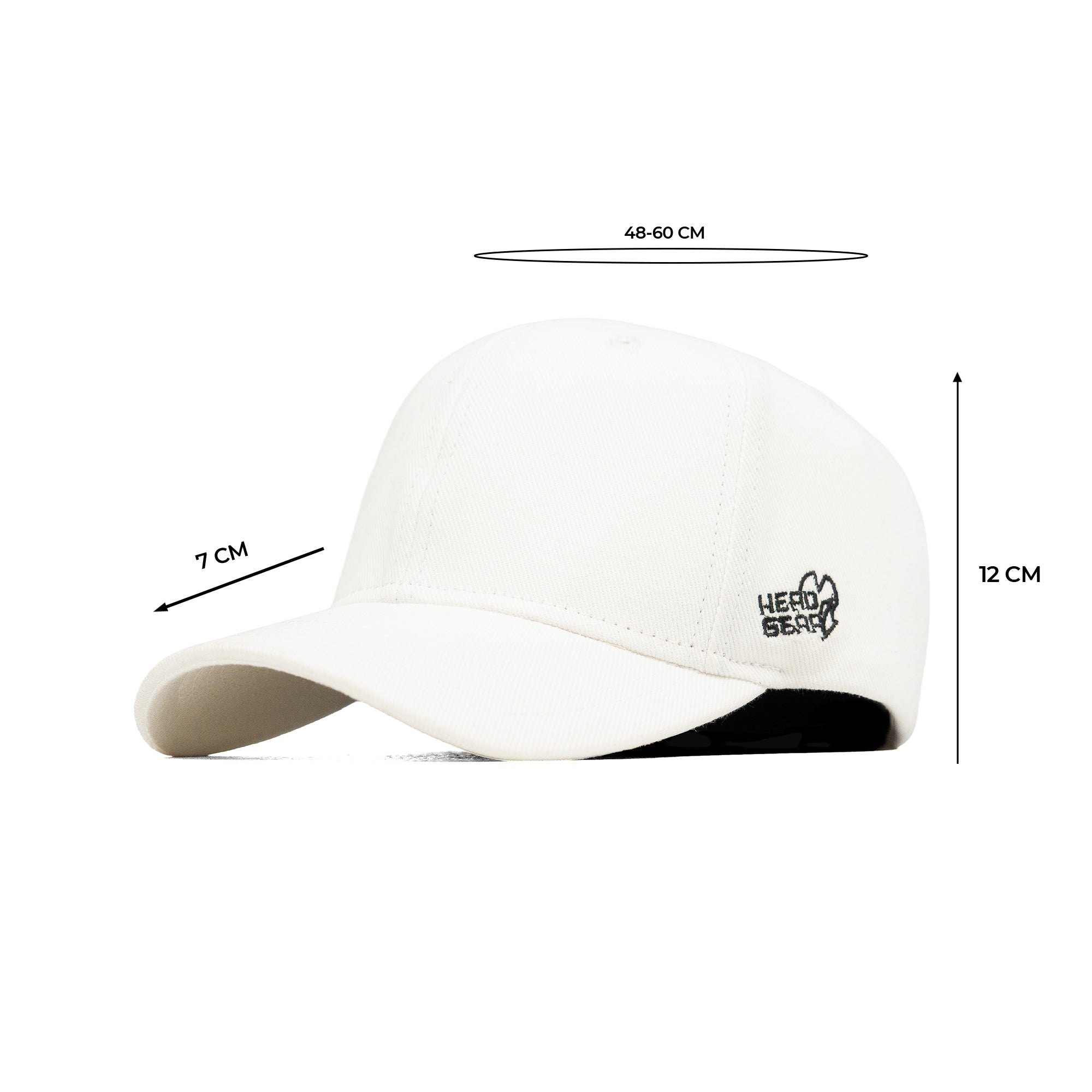 HEAD GEAR WHITE STRUCTURED CAP