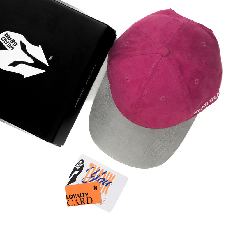 HEAD GEAR PINK GREY DUAL TONE STRUCTURED CAP