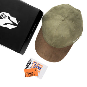 HEAD GEAR OLIVE BROWN DUAL TONE STRUCTURED CAP