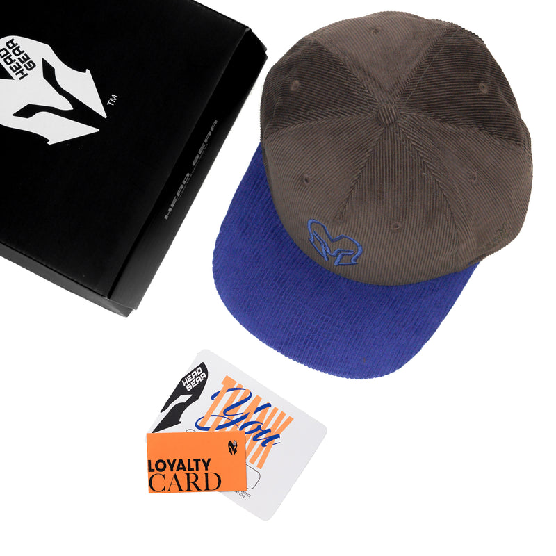 HEAD GEAR LOGO CHOCOLATE CORD FLAT VISOR CAP