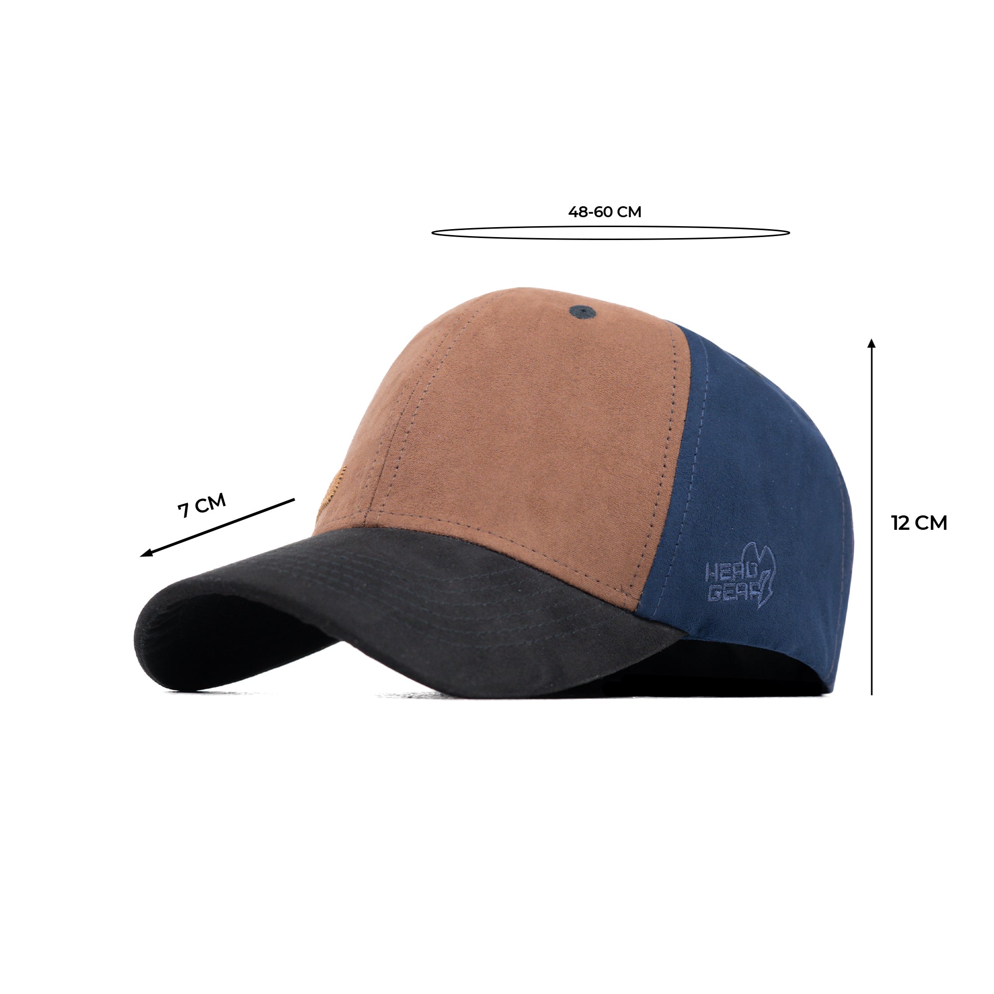 HEAD GEAR FOUR FIESTA SUEDE CAP - BROWN
