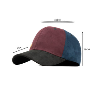 HEAD GEAR FOUR FIESTA SUEDE CAP - PURPLE WINE