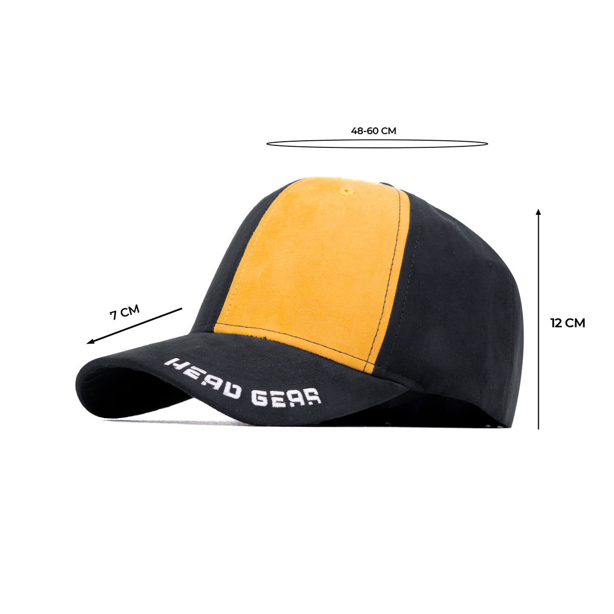 HEAD GEAR MISMATCHED BLACK AND YELLOW CAP