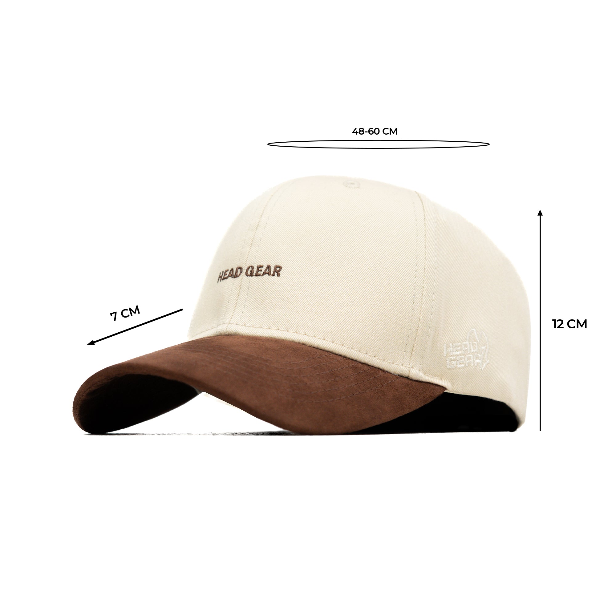 HEAD GEAR OFF WHITE AND CHOCOLATE STRUCTURED CAP