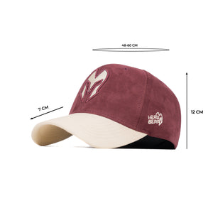 HEAD GEAR RED WINE REDEFINED SUEDE CAP