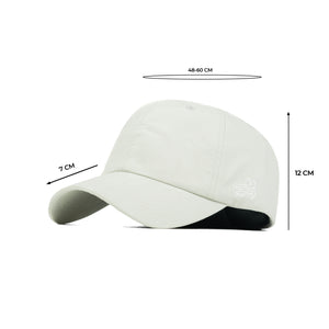 HEAD GEAR SOLID LIGHT GREY WHITE CAP