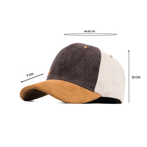 HEAD GEAR FOUR FIESTA CORD CAP - COFFEE