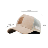 HEAD GEAR OFF-WHITE TRUCKER LEATHER PATCH CAP
