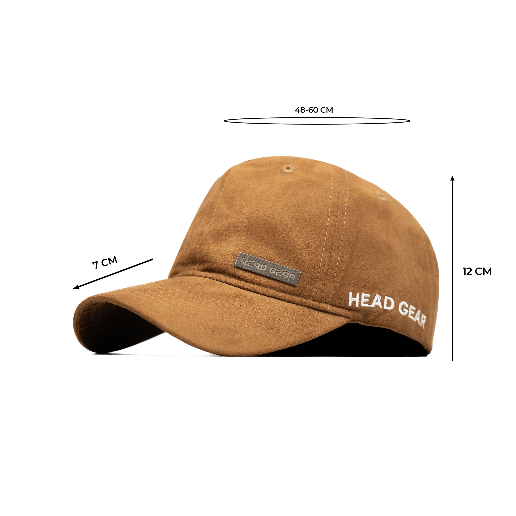 HEAD GEAR BROWN RUSTIC METAL PATCH CAP