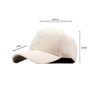 HEAD GEAR OFF-WHITE AND WHITE CONTRAST CANVAS CAP