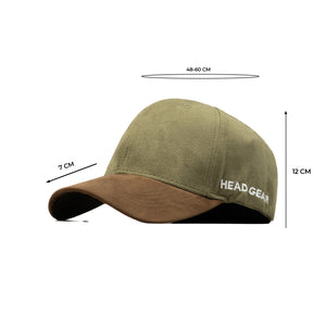 HEAD GEAR OLIVE BROWN DUAL TONE STRUCTURED CAP