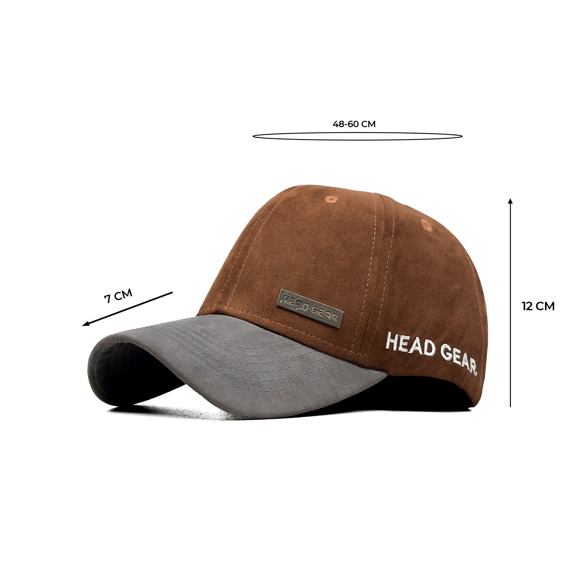 HEAD GEAR CHOCOLATE GREY DUAL TONE RUSTIC METAL CAP