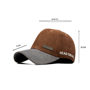 HEAD GEAR CHOCOLATE GREY DUAL TONE RUSTIC METAL CAP