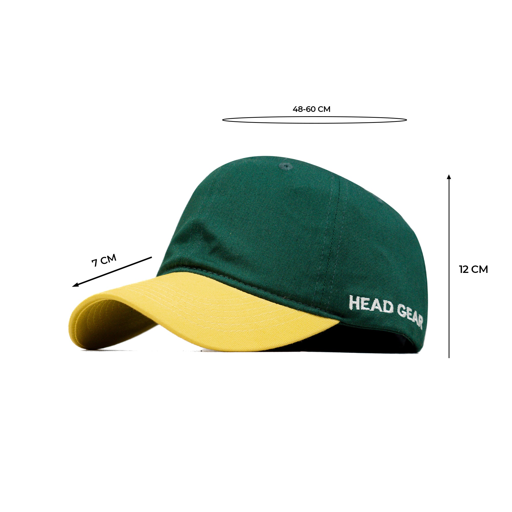 HEAD GEAR GREEN YELLOW DUAL TONE CAP