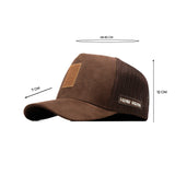 HEAD GEAR CHOCOLATE TRUCKER LEATHER PATCH CAP