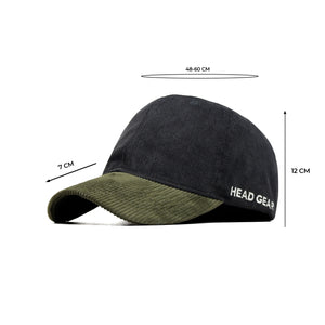 HEAD GEAR BLACK OLIVE DUAL TONE CORD CAP