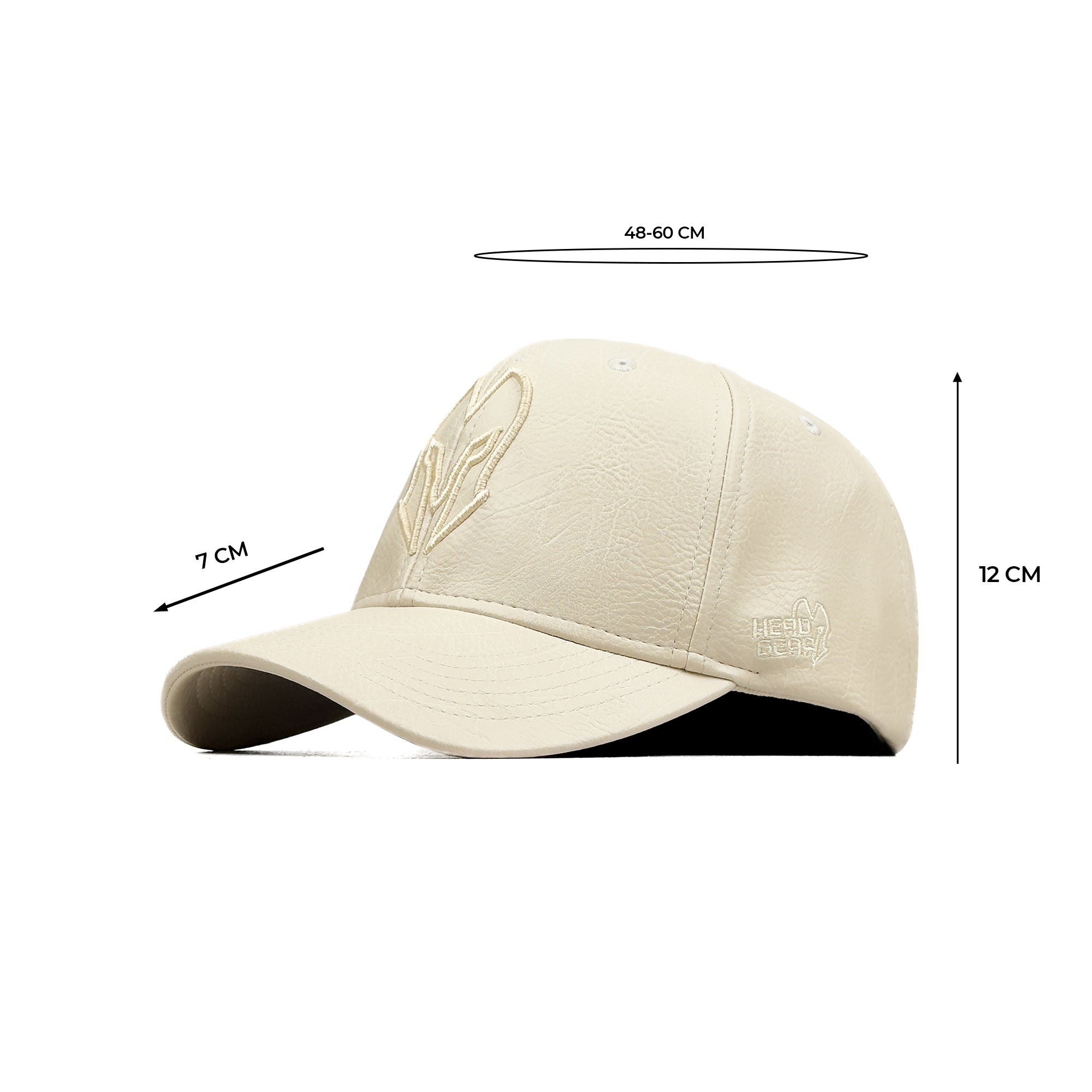 HEAD GEAR OFF-WHITE FAUX LEATHER LIMITED EDITION CAP