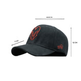 HEAD GEAR BLACK AND RED CONTRAST SUEDE CAP