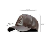 HEAD GEAR DARK BROWN FAUX LEATHER LIMITED EDITION CAP