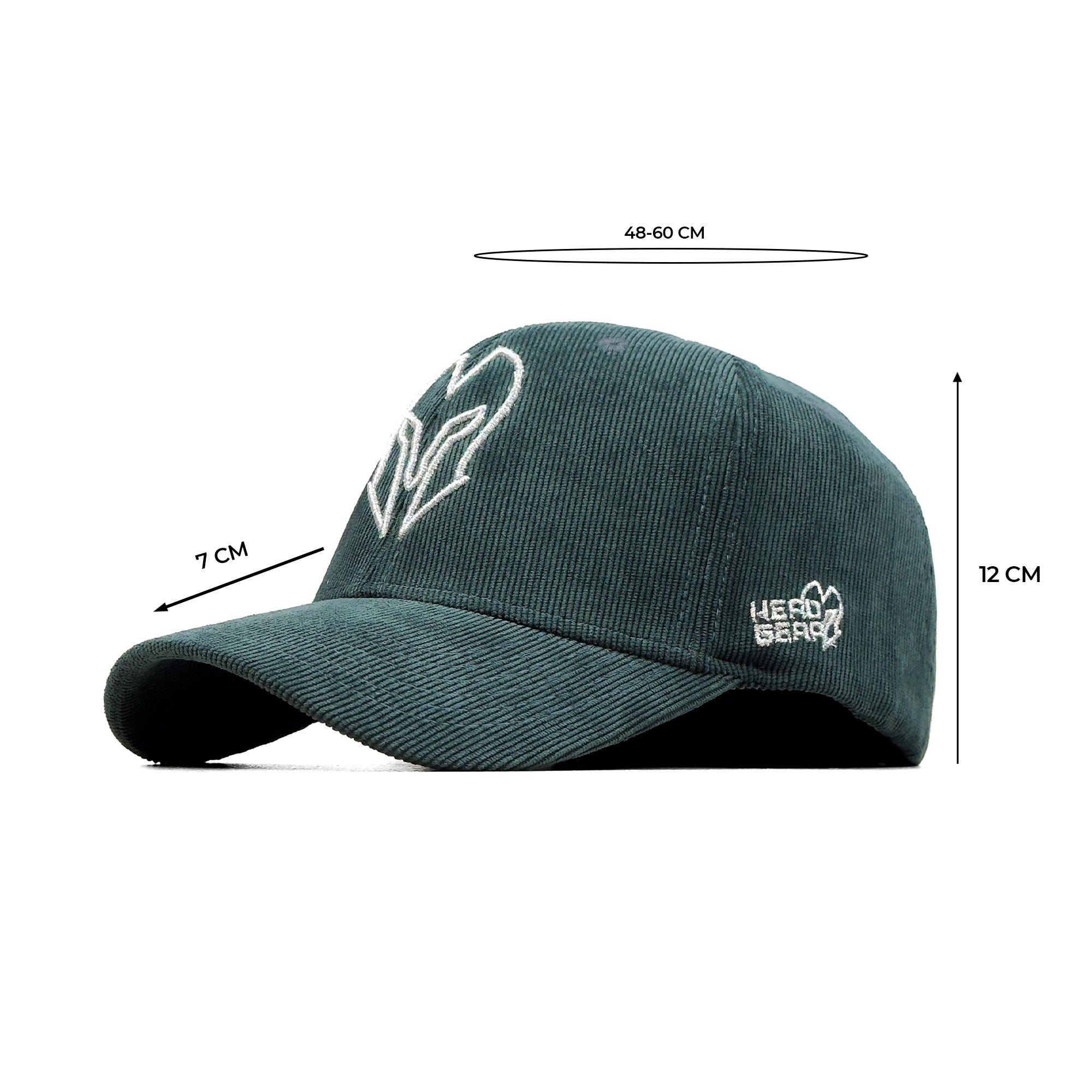 HEAD GEAR SILVER GREEN SUEDE CORD LIMITED EDITION CAP