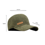 HEAD GEAR OLIVE STRUCTURED LEATHER PATCH FITTED CAP