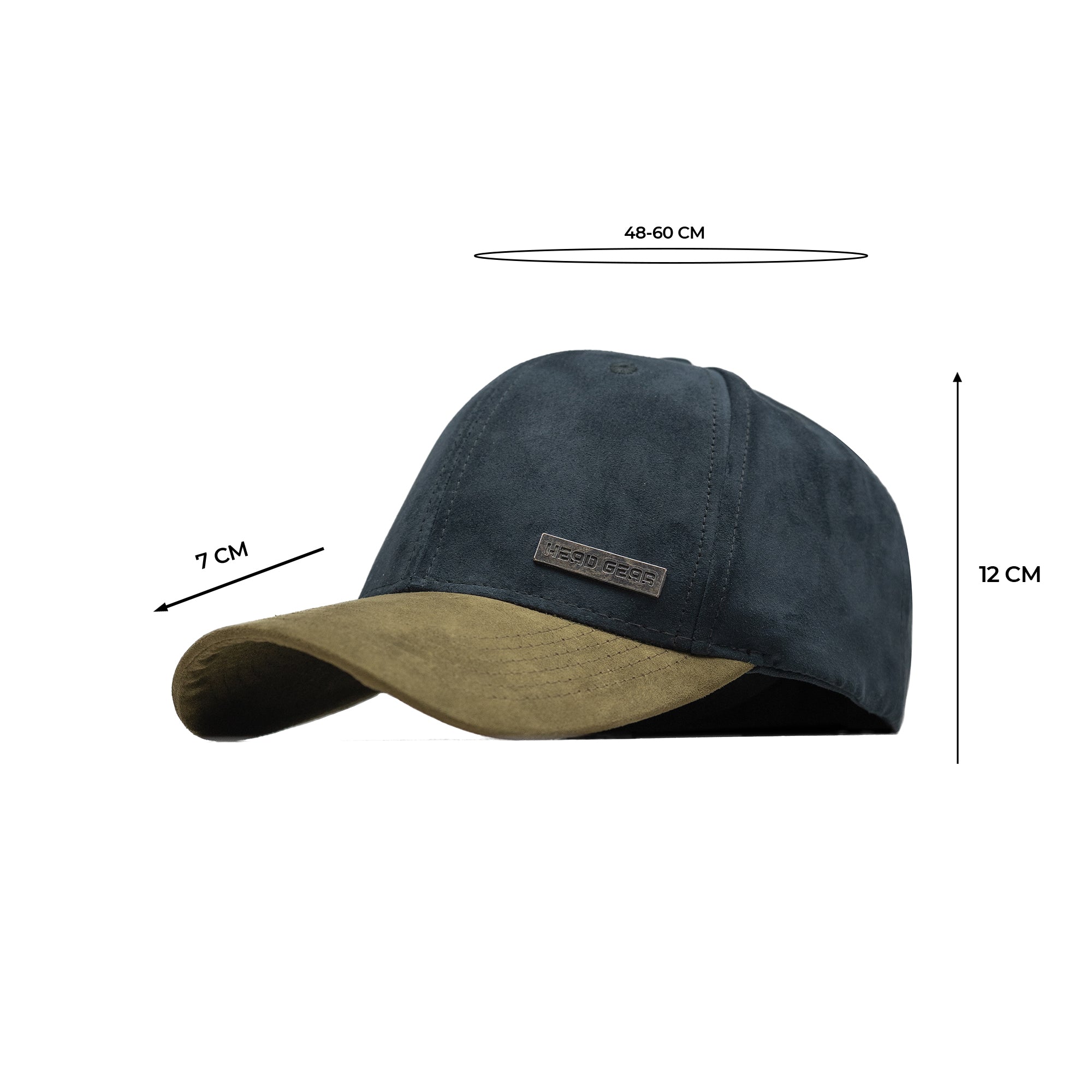 HEAD GEAR BLACK OLIVE DUAL TONE RUSTIC METAL STRUCTURED CAP