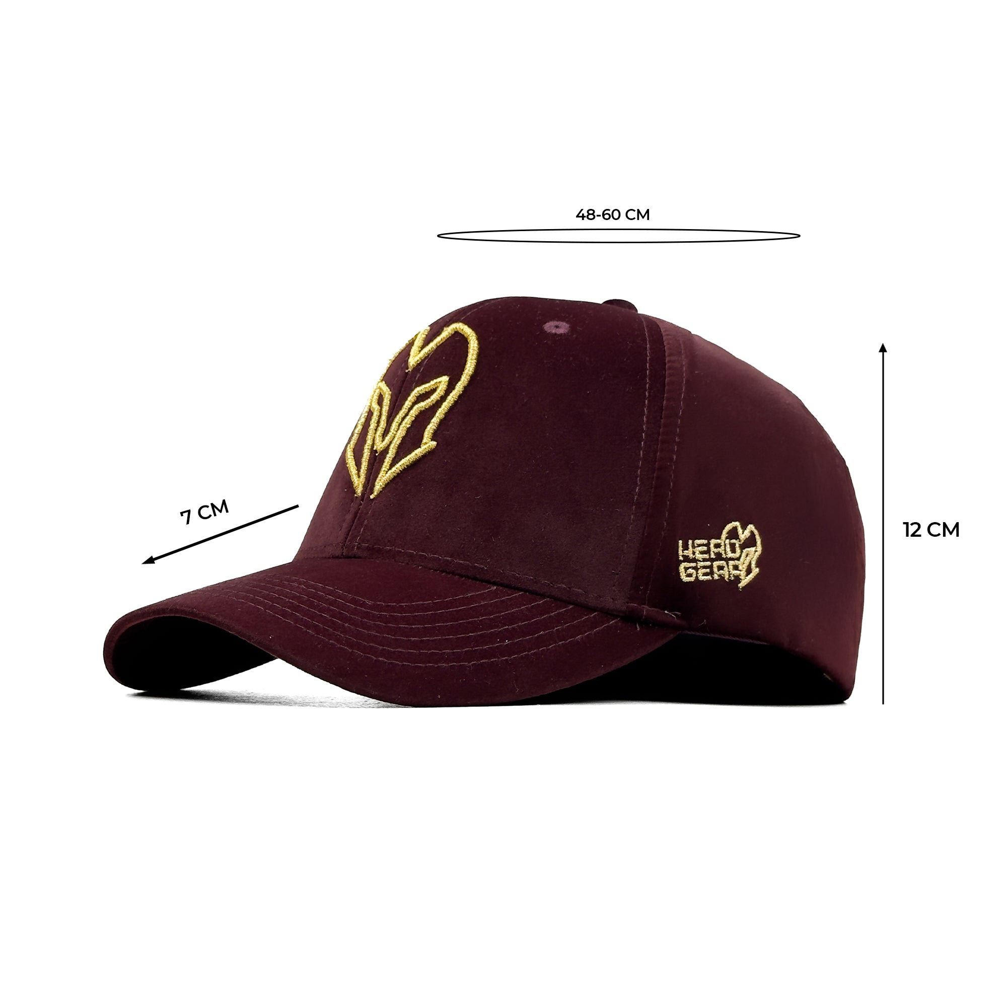 HEAD GEAR MAROON GOLD VELVET LIMITED EDITION CAP