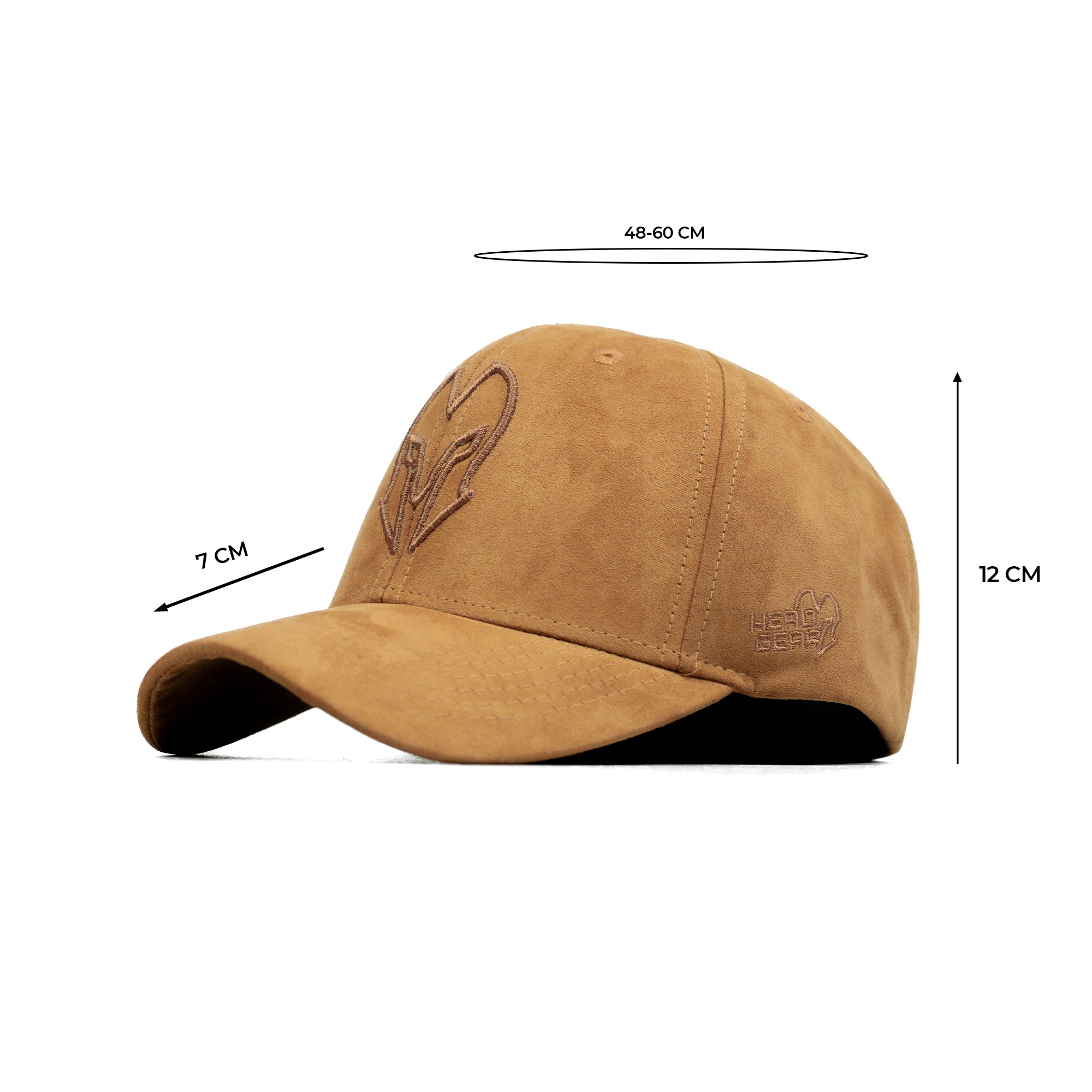 HEAD GEAR BROWN SUPER SUEDE CURVED VISOR CAP