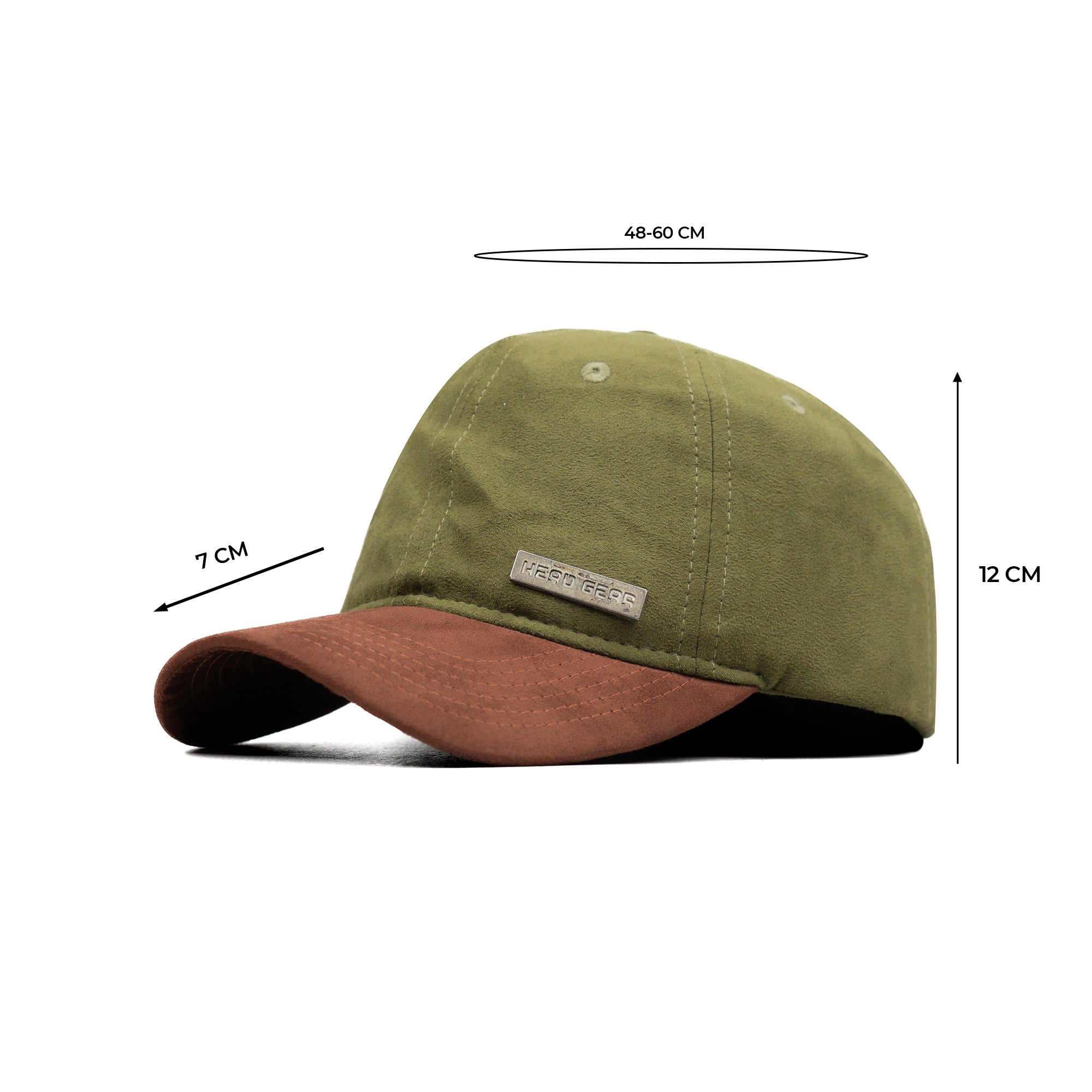 HEAD GEAR OLIVE BROWN DUAL TONE RUSTIC METAL CAP