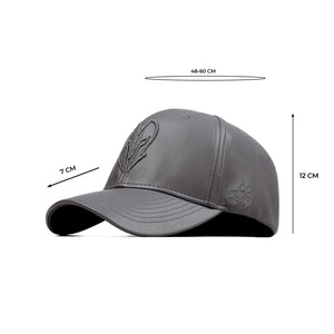 HEAD GEAR GREY FAUX LEATHER LIMITED EDITION CAP