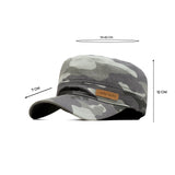 HEAD GEAR GREY CAMO WITH LEATHER PATCH CAPTAIN'S CAP
