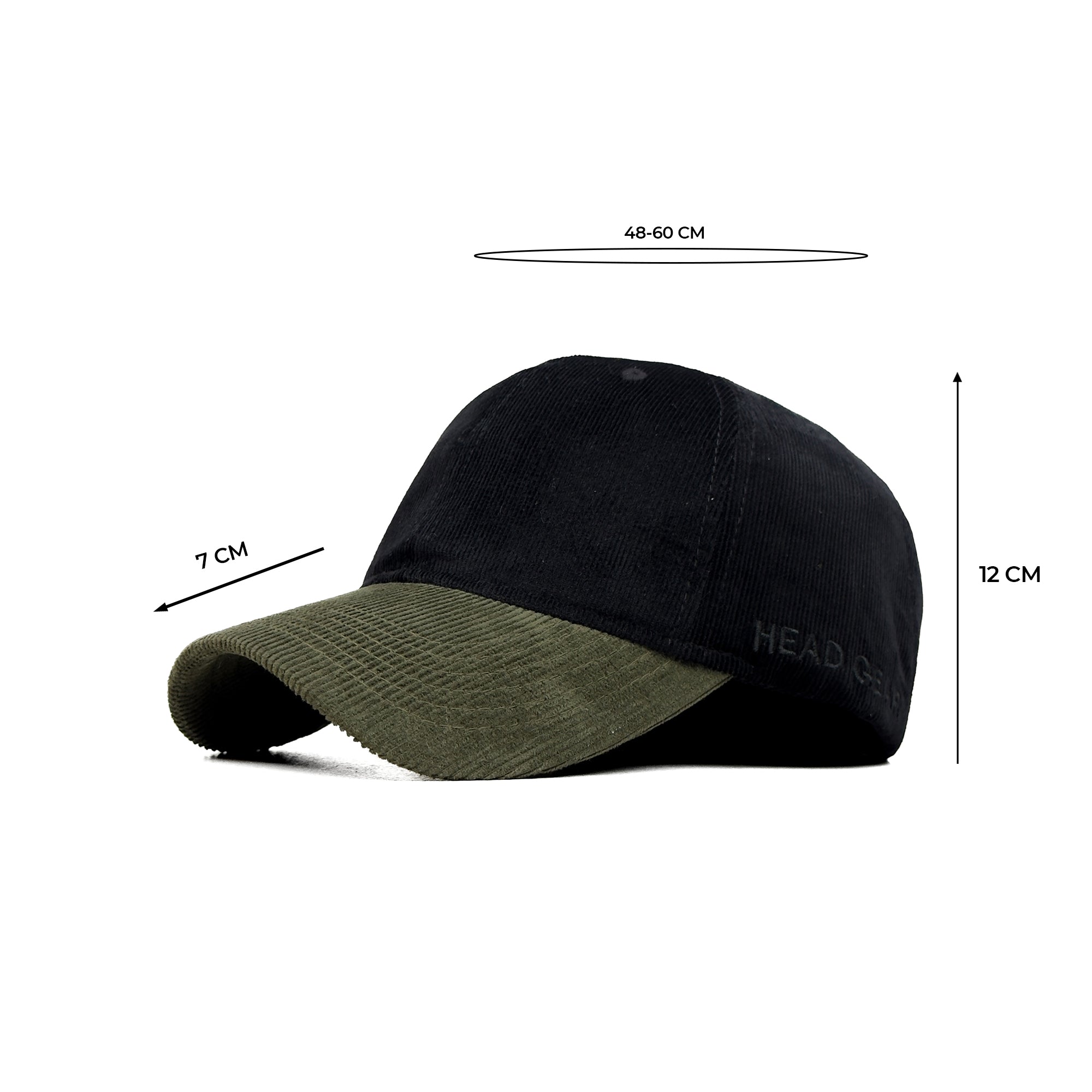 HEAD GEAR BLACK OLIVE DUAL TONE CORD CAP