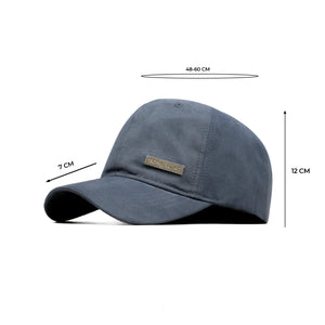 HEAD GEAR LIGHT GREY RUSTIC METAL PATCH CAP