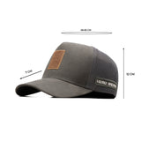 HEAD GEAR GREY TRUCKER LEATHER PATCH CAP