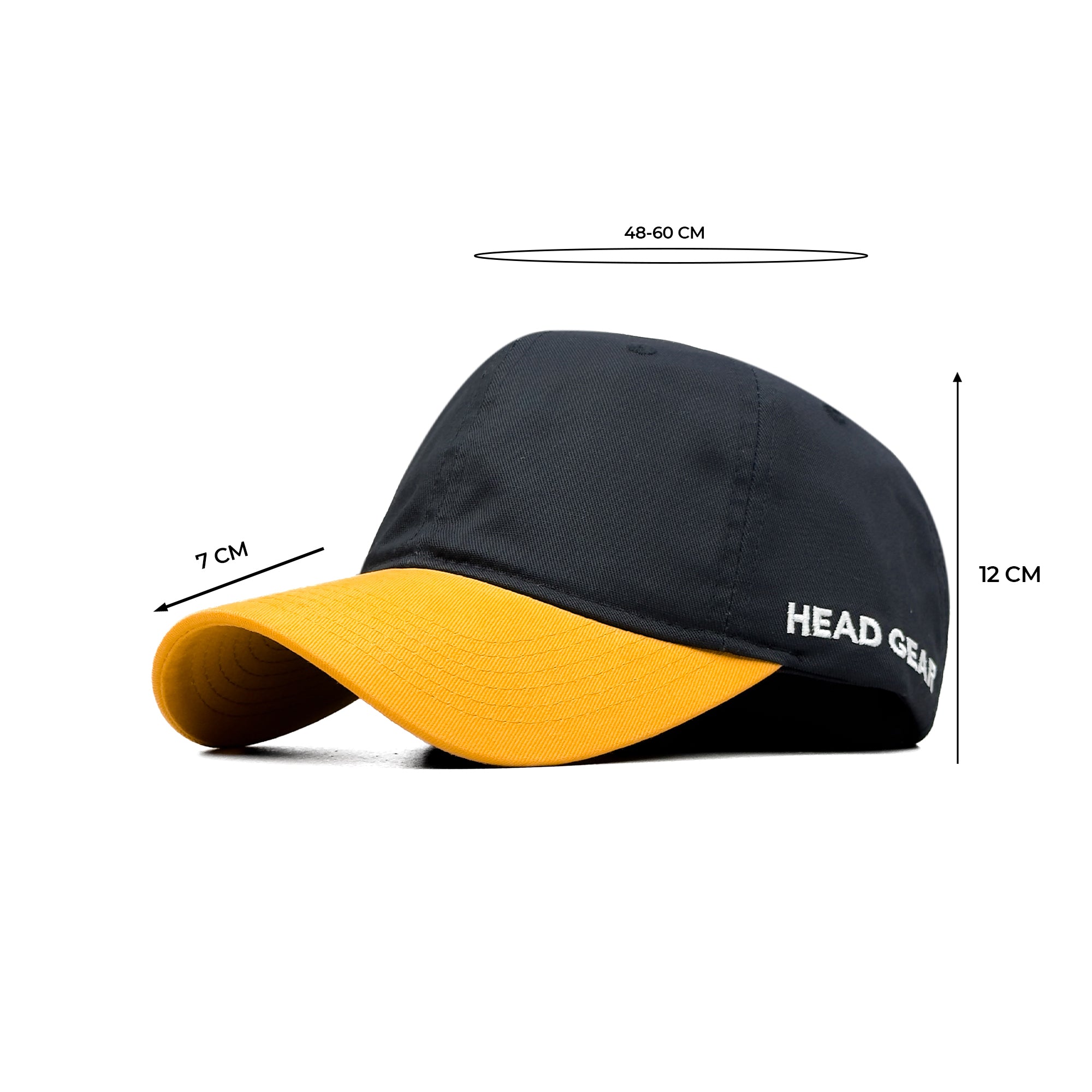 HEAD GEAR BLACK YELLOW DUAL TONE CAP