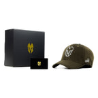 HEAD GEAR SILVER DARK GREEN VELVET LIMITED EDITION CAP