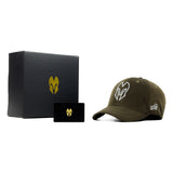 HEAD GEAR SILVER DARK GREEN VELVET LIMITED EDITION CAP