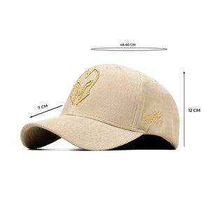 HEAD GEAR CREAM GOLD SUEDE CORD LIMITED EDITION CAP