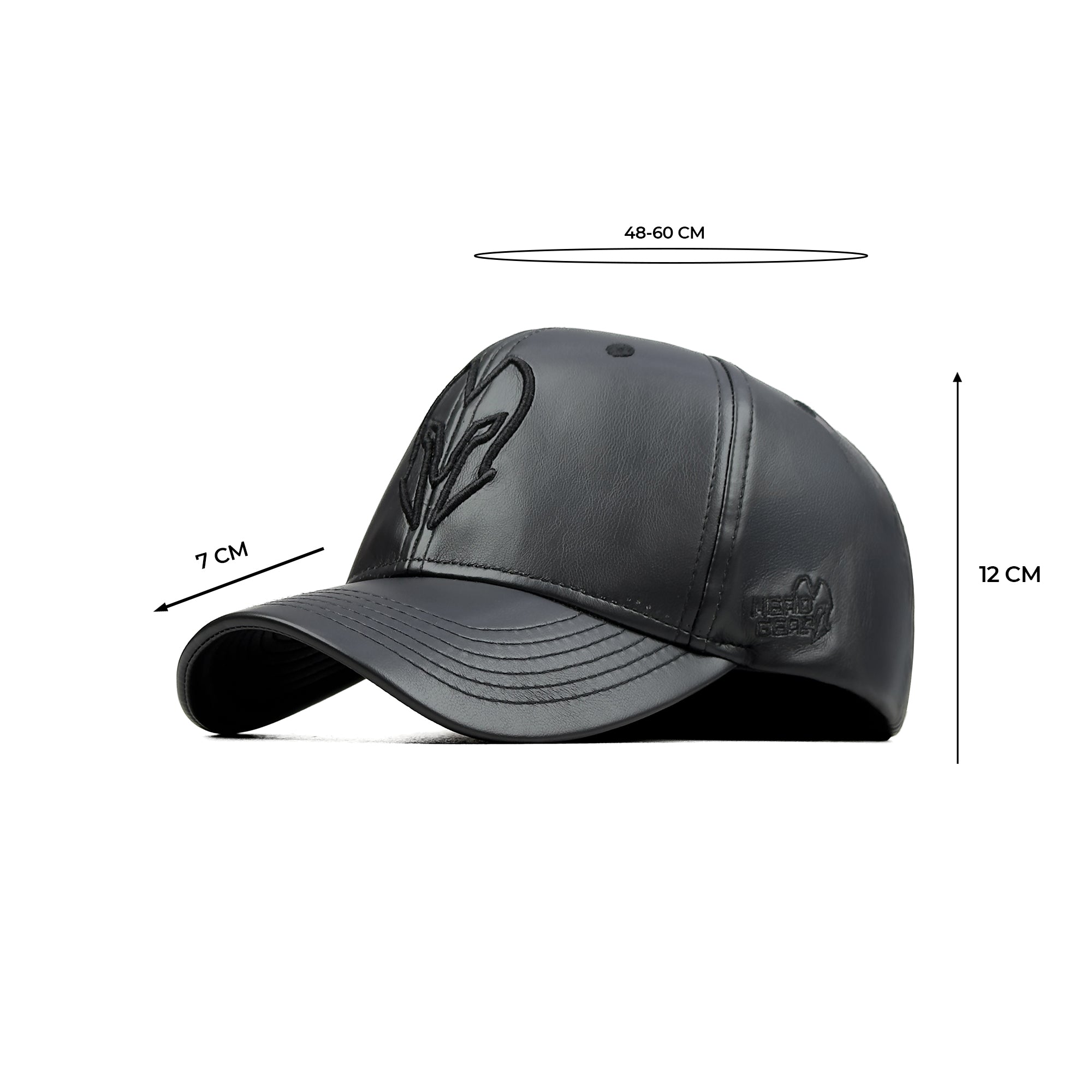 HEAD GEAR BLACK FAUX LEATHER LIMITED EDITION CAP