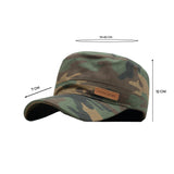 HEAD GEAR GREEN CAMO WITH LEATHER PATCH CAPTAIN'S CAP