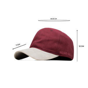 HEAD GEAR BASIC MAROON GREY DUAL TONE CAP