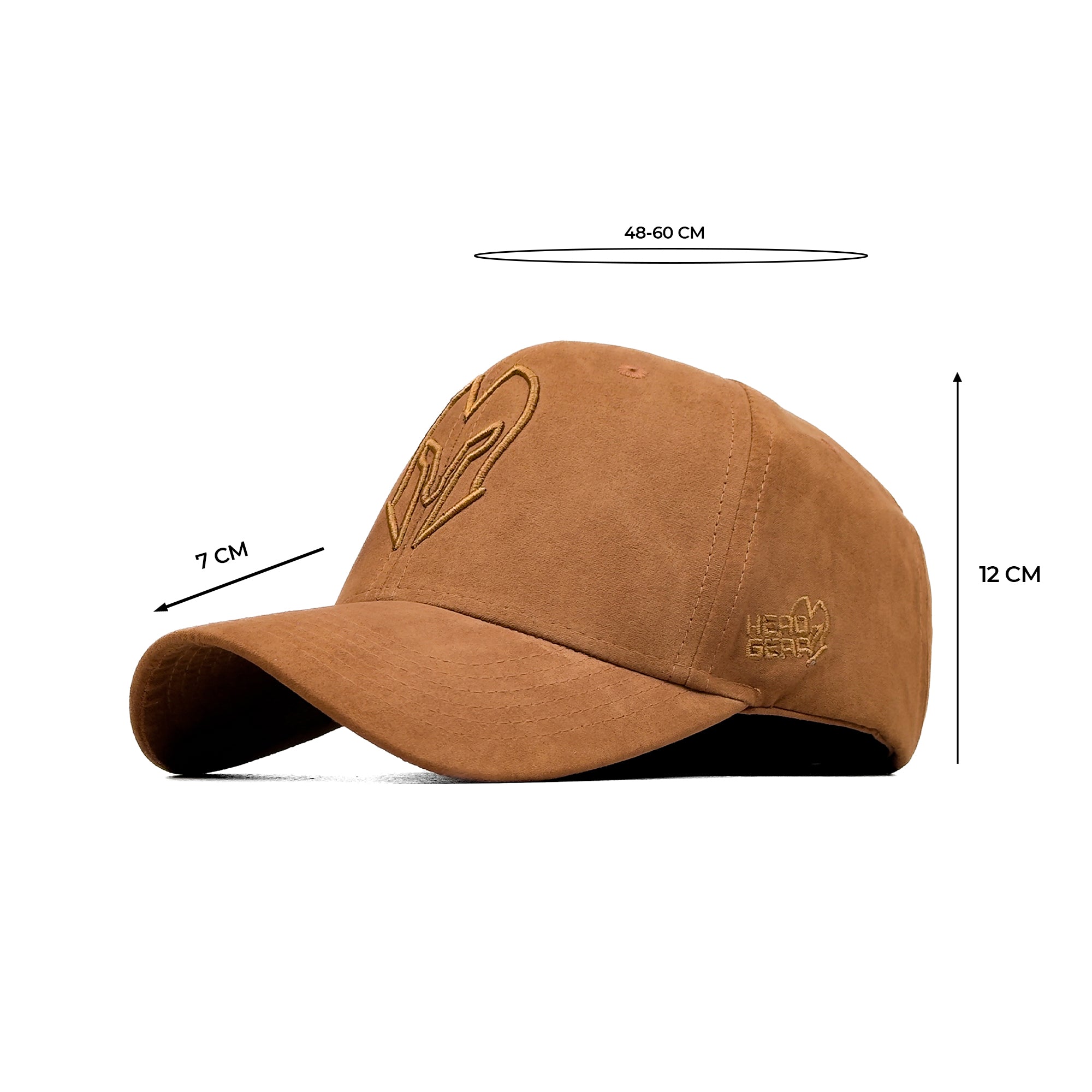 HEAD GEAR BROWN SUPER SUEDE CURVED VISOR CAP