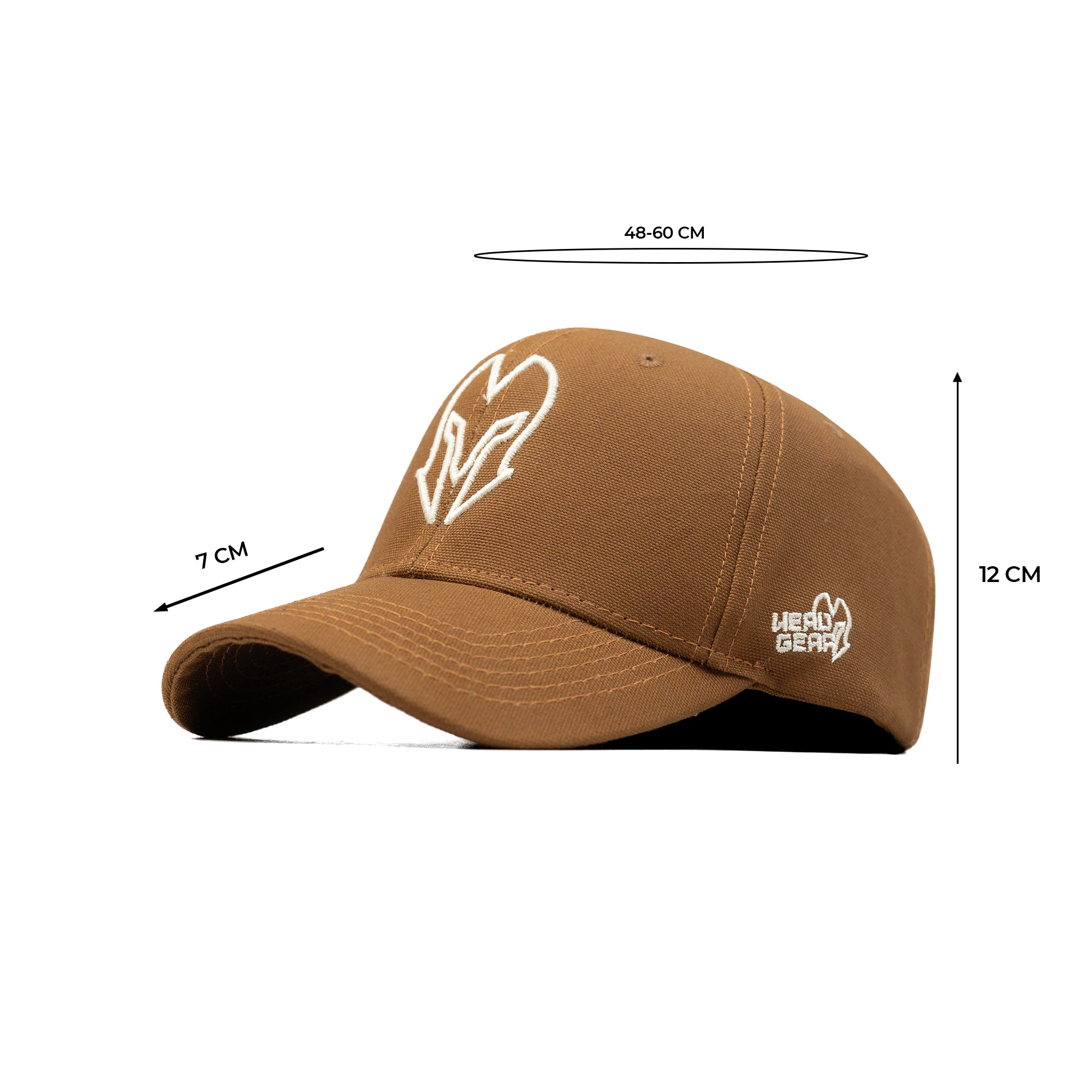 HEAD GEAR BROWN AND WHITE CONTRAST CANVAS CAP