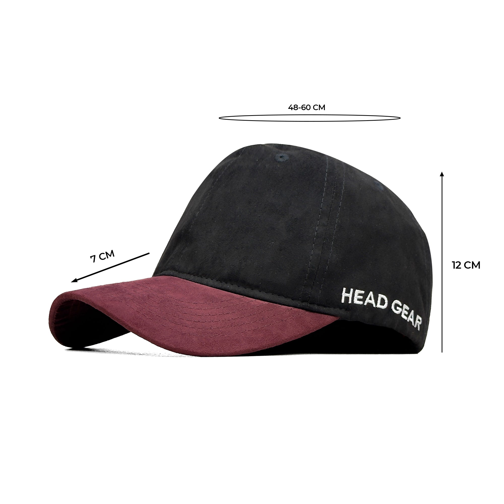 HEAD GEAR BLACK RED WINE DUAL TONE CAP