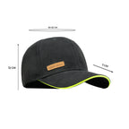 HEAD GEAR BLACK STRUCTURED LEATHER PATCH FITTED CAP