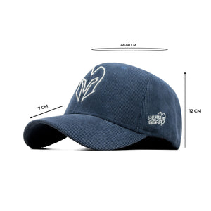 HEAD GEAR SILVER BLUE SUEDE CORD LIMITED EDITION CAP