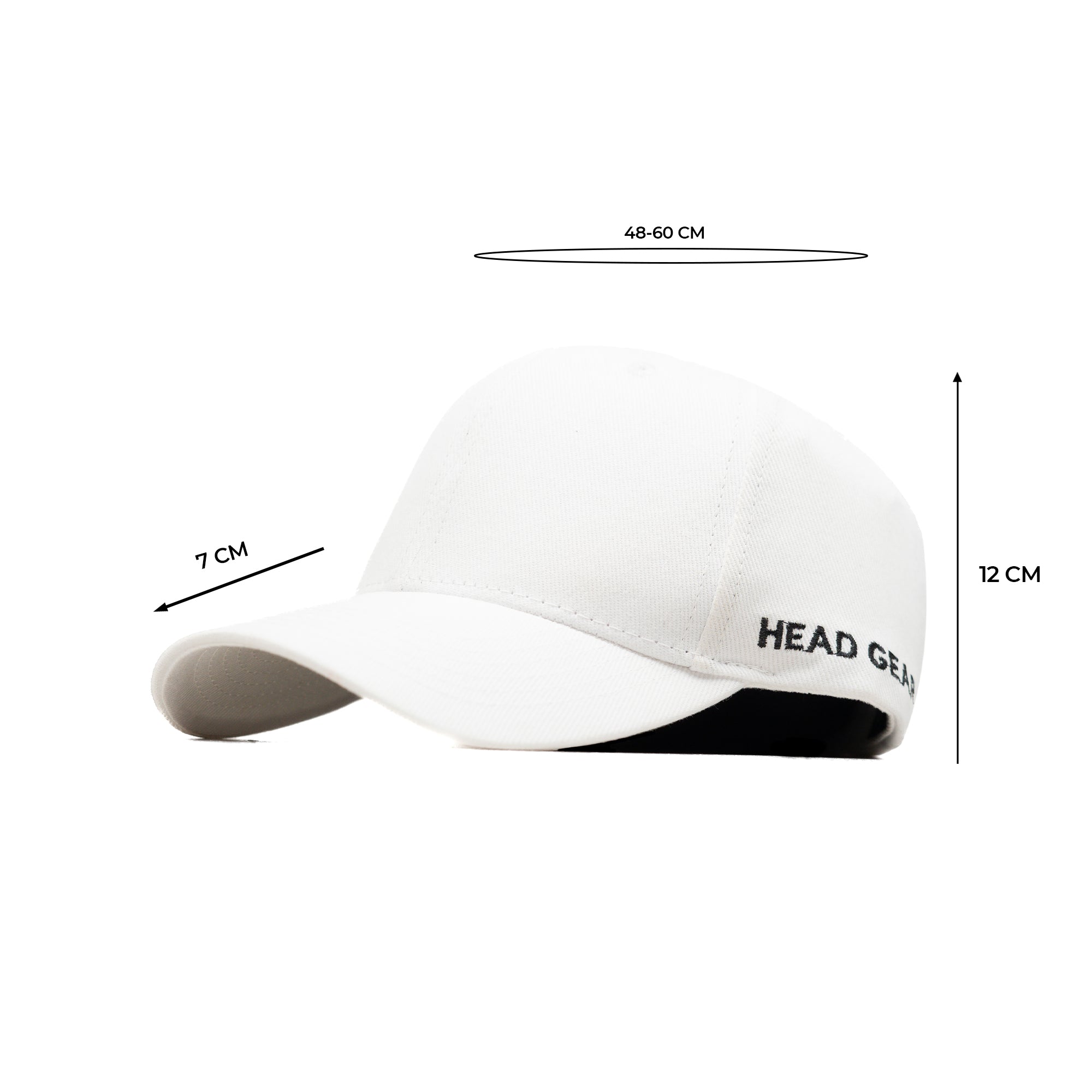 HEAD GEAR WHITE STRUCTURED CAP